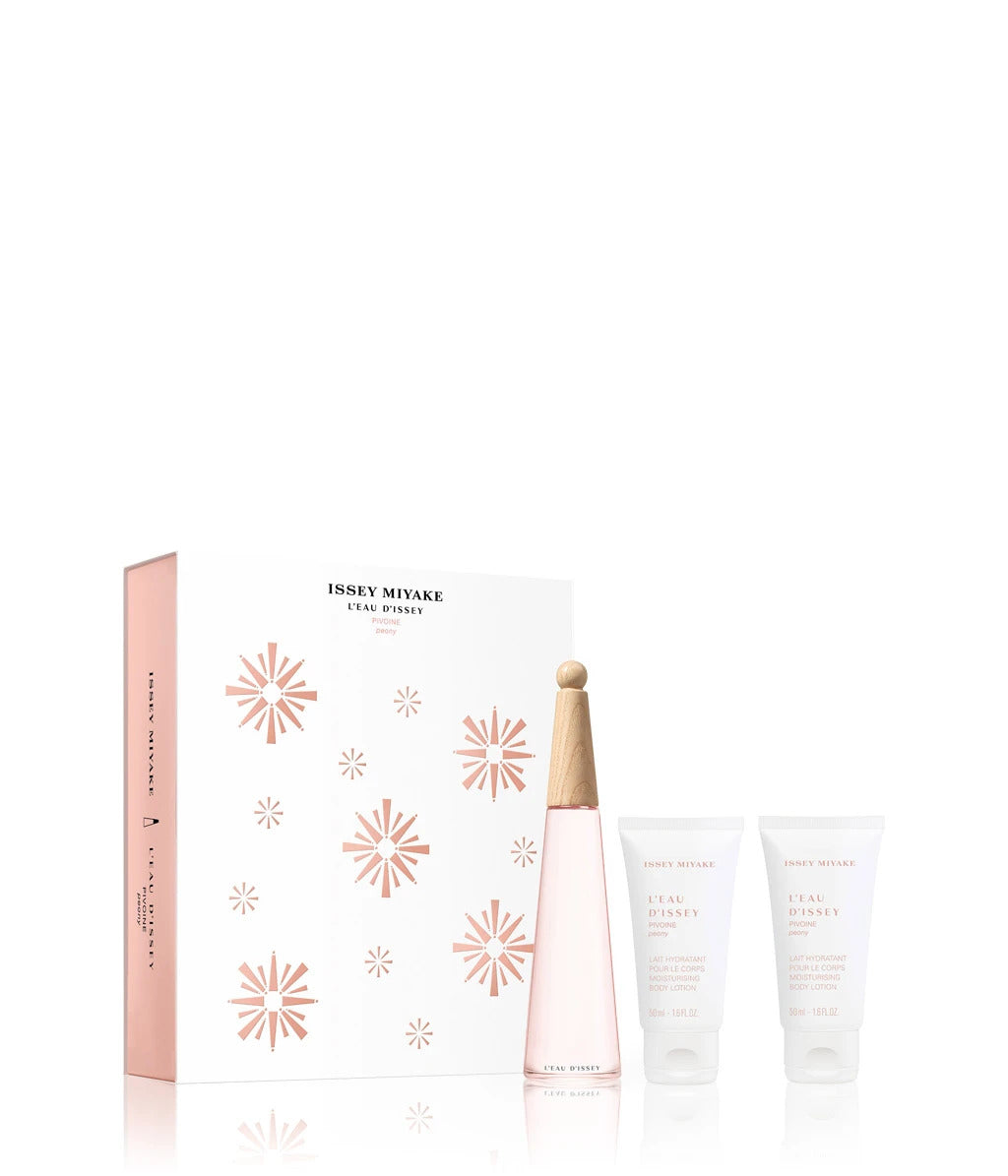 Xmas 2023 Set Issey Miyake: L'Eau d'Issey Pivoine Peony, Moisturizing, Body Lotion, x2 pcs, 50 ml + L'Eau d'Issey Pivoine Peony, Eau De Toilette, For Women, 50 ml - Feel You