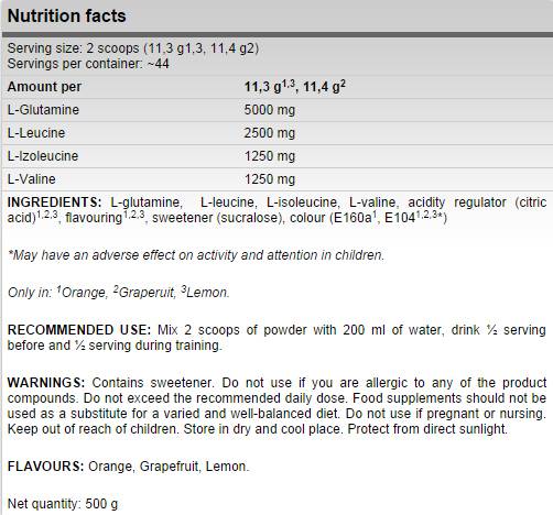 Xtreme AnticataboliX / BCAA + Glutamine Blend - 500 грама - Feel You