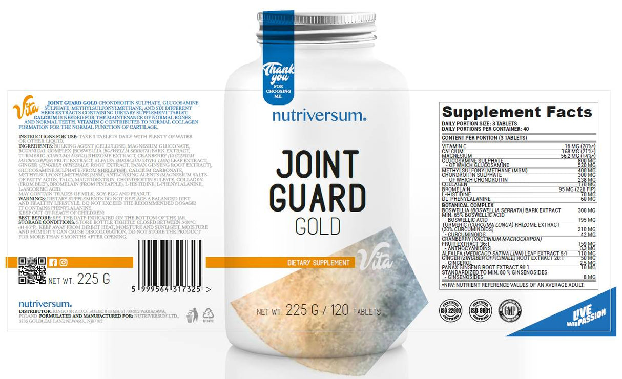 Joint Guard Gold - 120 Таблетки - Feel You