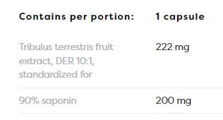 Tribulus Terrestris 90% | 200 mg Saponins - 120 капсули - Feel You