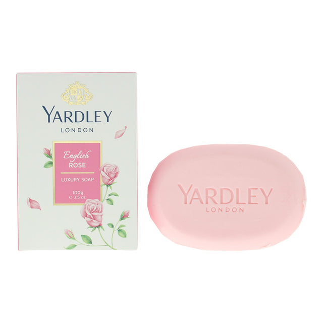 Yardley, English Rose, Soft, smooth, and delicately scented, English Rose, Massage Soap Bar, Rose oil, 100 g - Feel You
