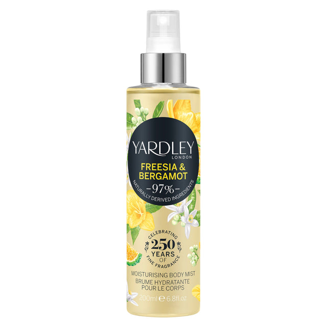Yardley, Freesia and Bergamot, Scented Spray, For Women, 200 ml - Feel You