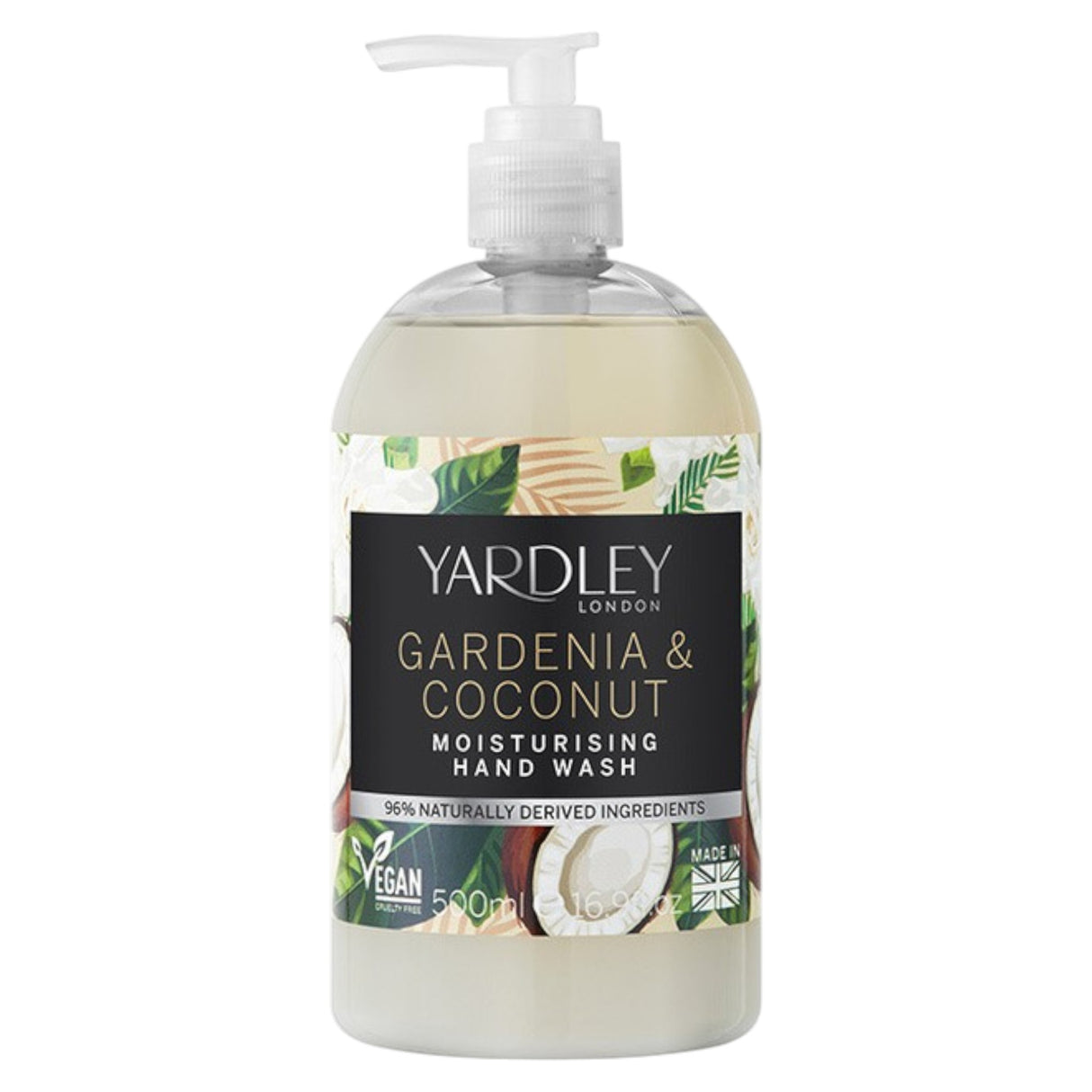 Yardley, Gardenia & Coconut Milk, Botanical, Cleanses, Hand Gel, 500 ml - Feel You