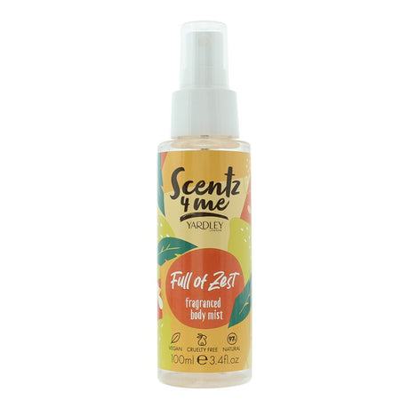 Yardley, Scentz 4 Me Full Of Zest, Scented Spray, Unisex, 100 ml - Feel You