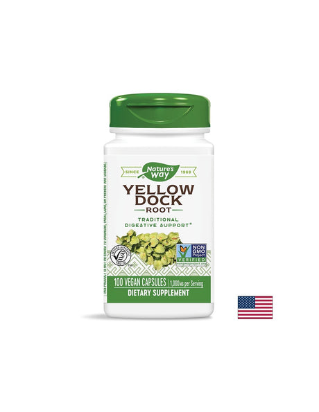 Yellow Dock Root - Къдрав лапад (корен) 500 mg, 100 капсули Nature’s Way - Feel You