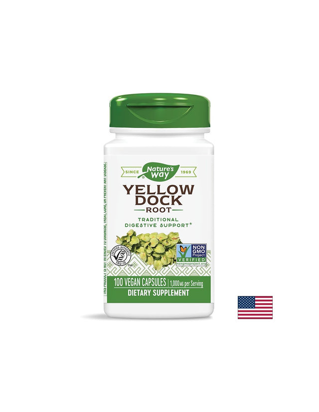 Yellow Dock Root - Къдрав лапад (корен) 500 mg, 100 капсули Nature’s Way - Feel You
