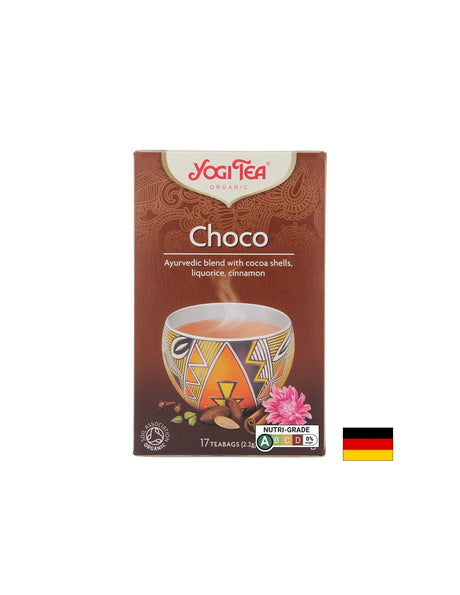 Yogi Tea Choco – аюрведичен чай с какаови черупки, канела и сладък корен, БИО, 17 филтърни пакетчета - Feel You