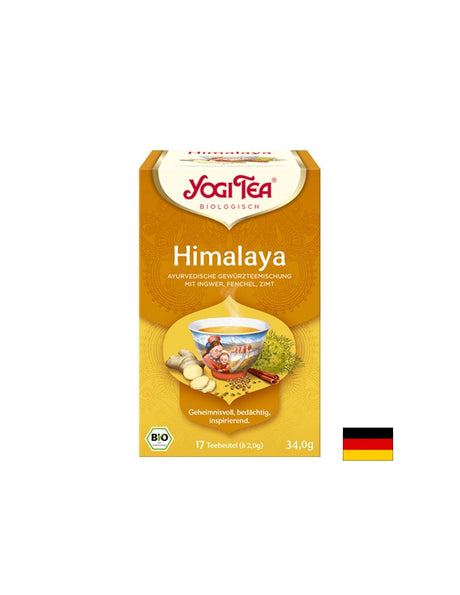 Yogi Tea Himalaya Chai – аюрведичен чай с джинджифил, резене и канела, БИО, 17 филтърни пакетчета - Feel You