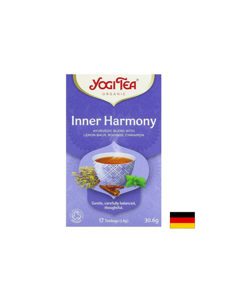 Yogi Tea Inner Harmony – аюрведичен чай с маточина, ройбос и лавандула, БИО, 17 филтърни пакетчета - Feel You
