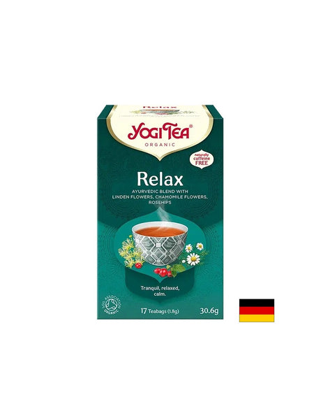 Yogi Tea Relax – аюрведичен чай с лайка, липа и шипка, БИО, 17 филтърни пакетчета - Feel You