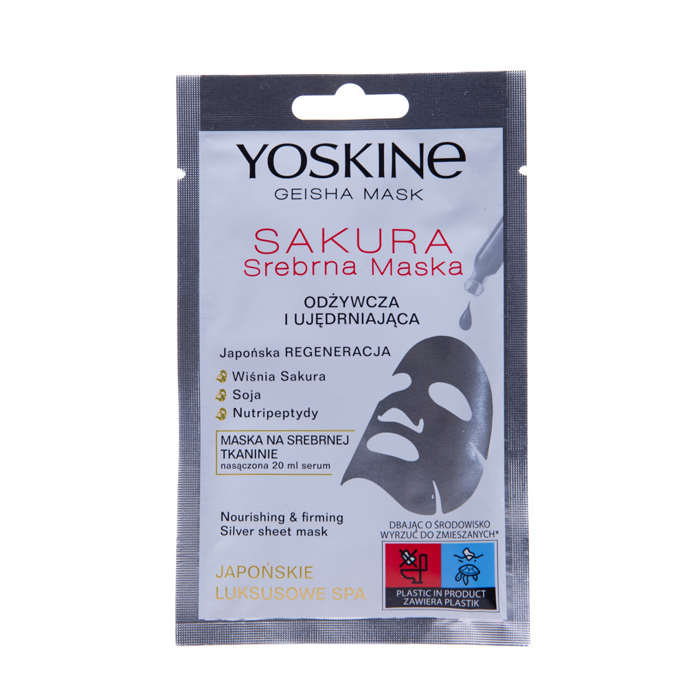 Yoskine, Geisha Sakura, Firming, Sheet Mask, Face, 20 ml - Feel You