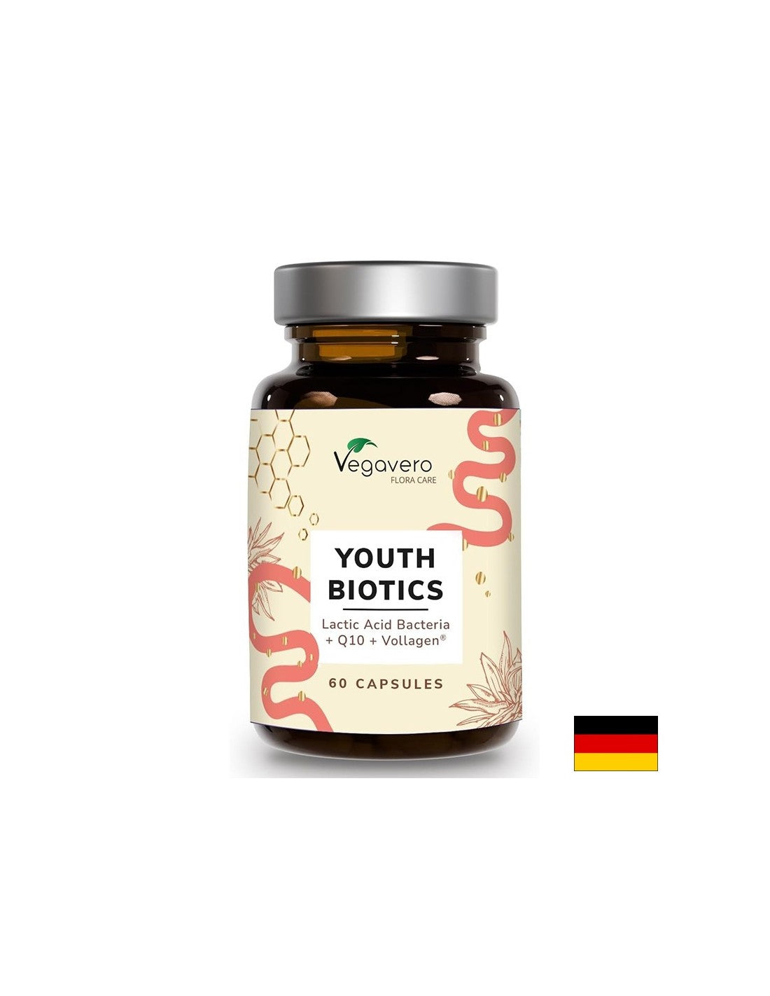 Youth Biotics – Пробиотици, Q10 и хиалуронова киселина за млада кожа и тонус, 60 капсули - Feel You