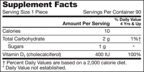 Yum-Yum D3 Gummies 400 IU 90 Бонбона - Feel You