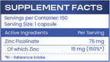 HS LABS - ZINC PICOLINATE 15 mg - 150 capsules