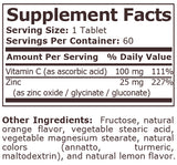 ZINC + VITAMIN C ORANGE FLAVORED - 60 Dissolving Tablets