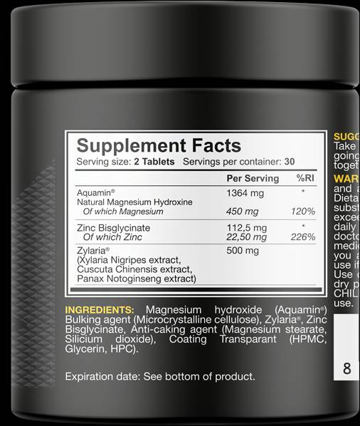 ZM-z | with Aquamin & Zinc Bisglycinate - 60 Таблетки - Feel You