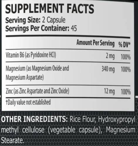 ZMA | Zinc & Magnesium - 90 капсули - Feel You