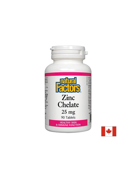Zinc Chelate/ Цинк (хелат) 25 mg х 90 таблетки Natural Factors - Feel You