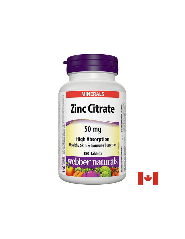 Zinc Citrate / Цинк (цитрат), 50 mg, 180 таблетки - Feel You