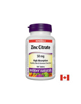 Zinc Citrate / Цинк (цитрат), 50 mg, 180 таблетки - Feel You