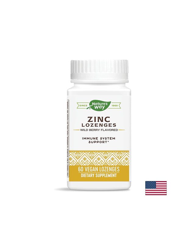 Zinc Lozenges/ Цинк с Ехинацея и Витамин С х 60 таблетки за смучене Nature’s Way - Feel You