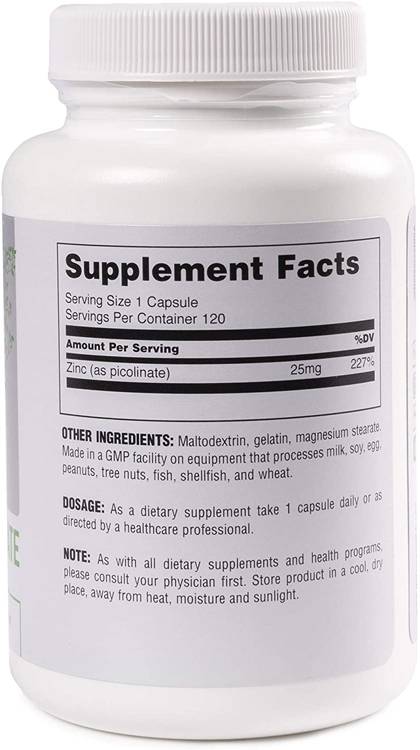 Zinc Picolinate 25 mg 120 капсули - Feel You