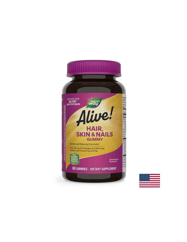 Alive! Hair, Skin and Nails Premium Formula - 60 желирани бонбони - Feel You