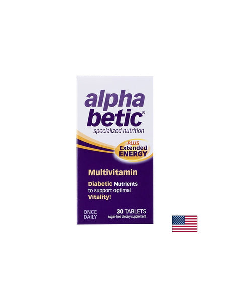 Енергизиращи мултивитамини за диабетици - Alpha betic®, 30 таблетки - Feel You