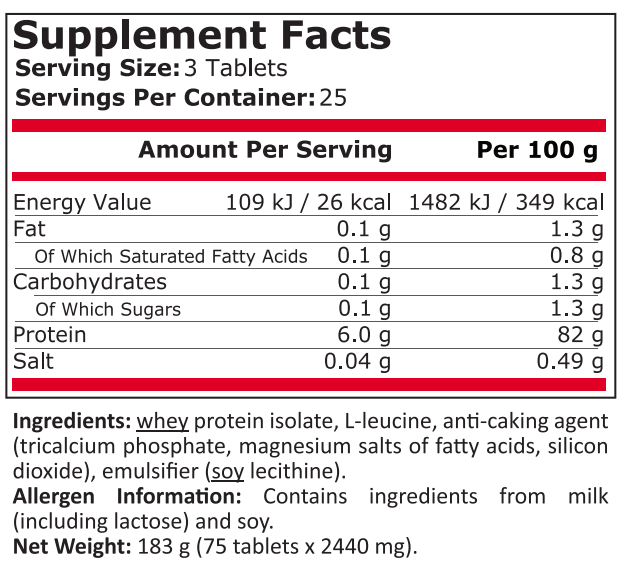 AMINO 2000 МГ + LEUCINE - 75 Tаблетки