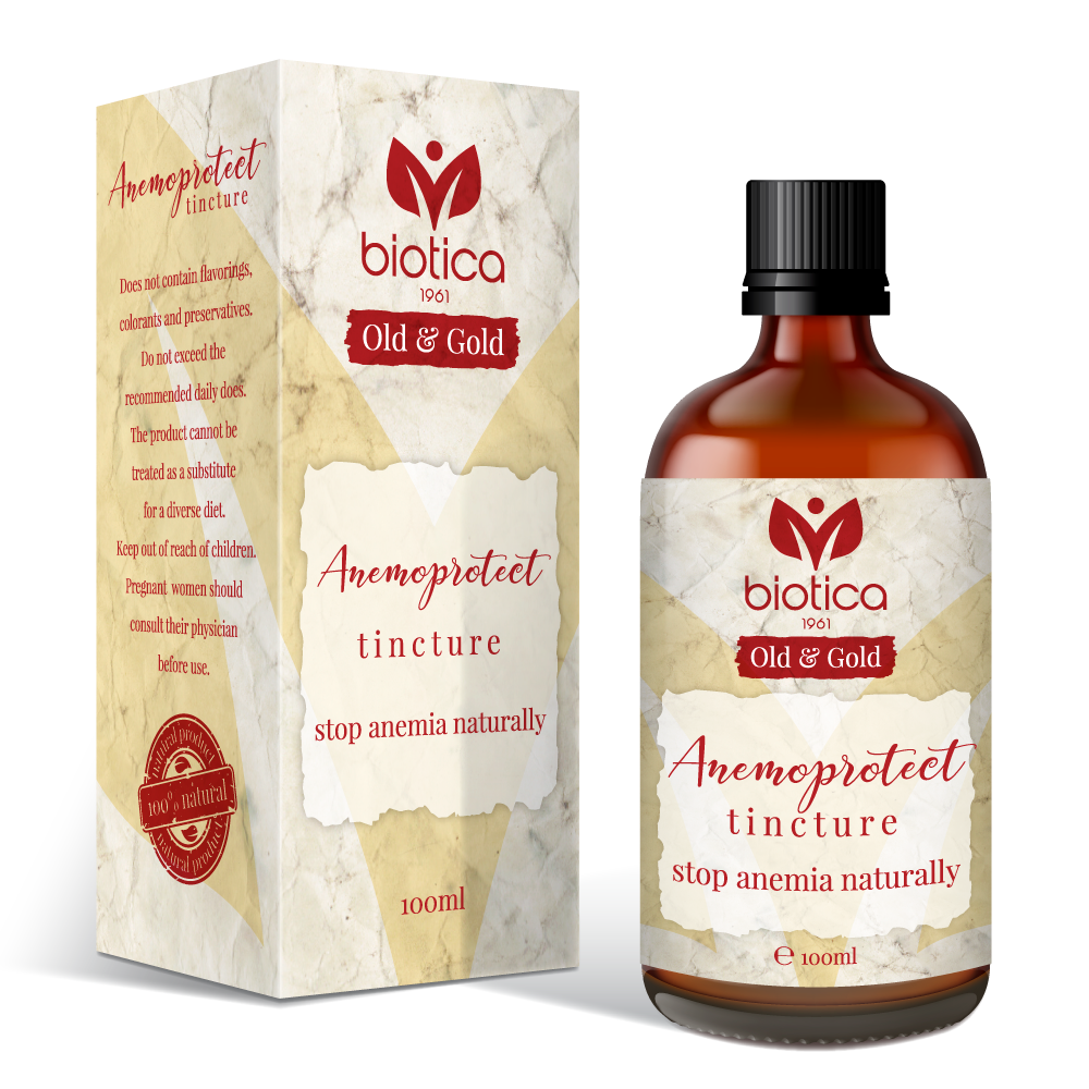 Biotica - Анемопротект Билкова тинктура при анемия x100 мл