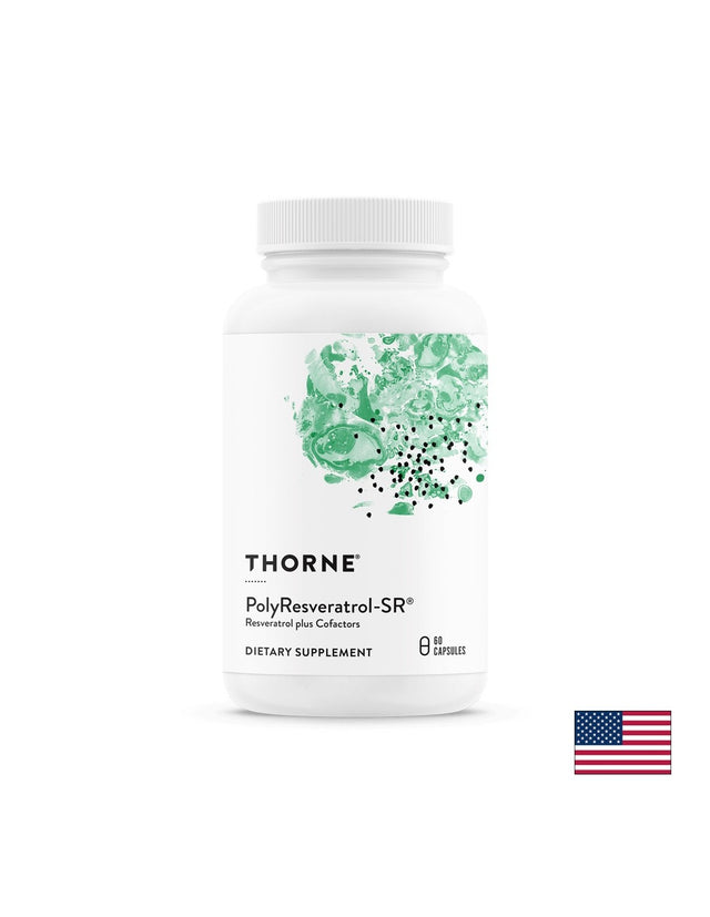 Антиоксидант - PolyResveratrol- SR® Ресвератрол + кофактори, 60 капсули с удължено освобождаване Thorne - Feel You