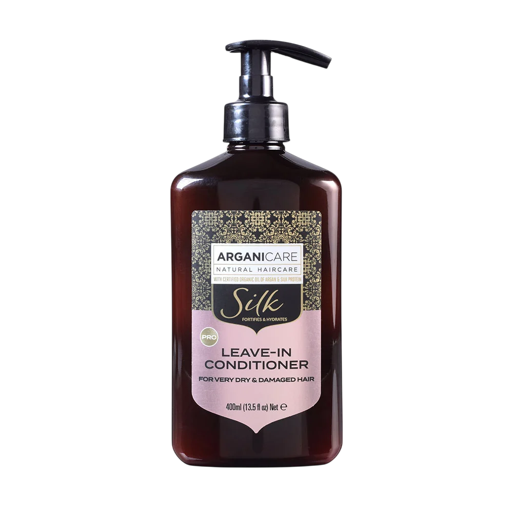 Arganicare, Silk Protein, Organic, Hair Leave-In Conditioner, Hydrating & Nourishing, 400 ml