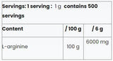 L-Arginine Powder | 100% Pure - 500 грама - Feel You