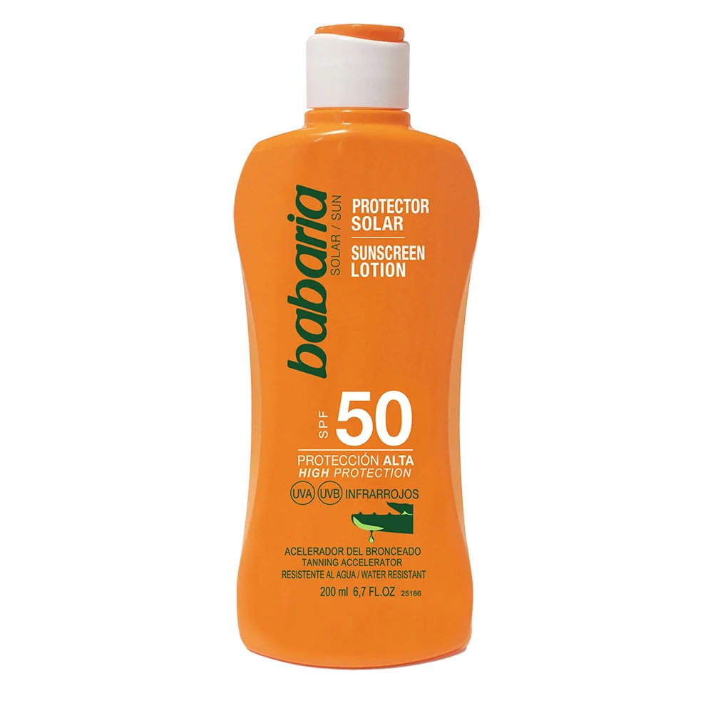 Babaria, Aloe, Hydrating & Protecting, Sunscreen Lotion, SPF 50, 200 ml