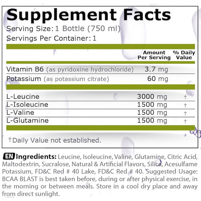 BCAA BLAST DRINK - 750 ml.