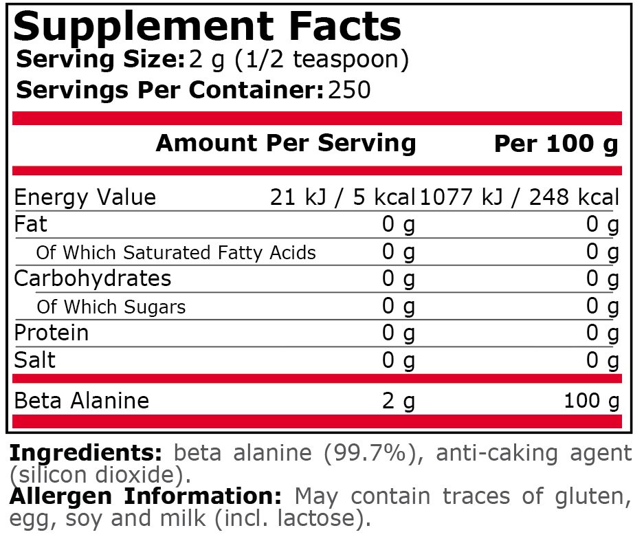 Beta-Alanine Powder - 500 Г