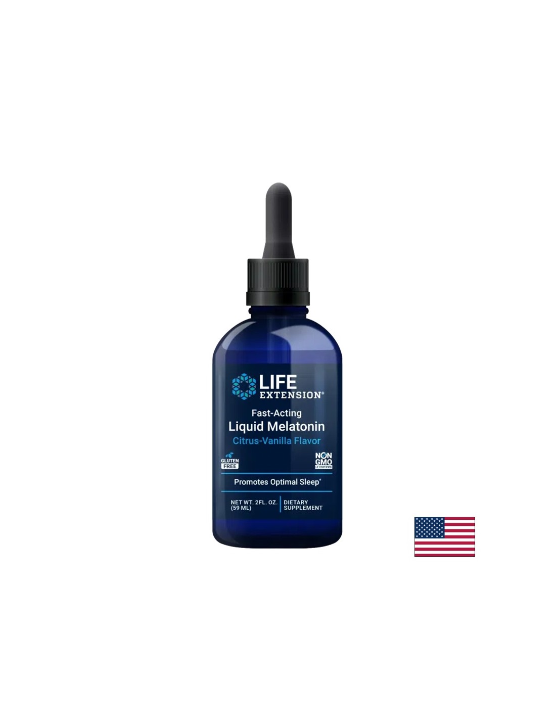 Insomnia - Liquid Melatonin, 59 ml drops, with citrus and vanilla flavor