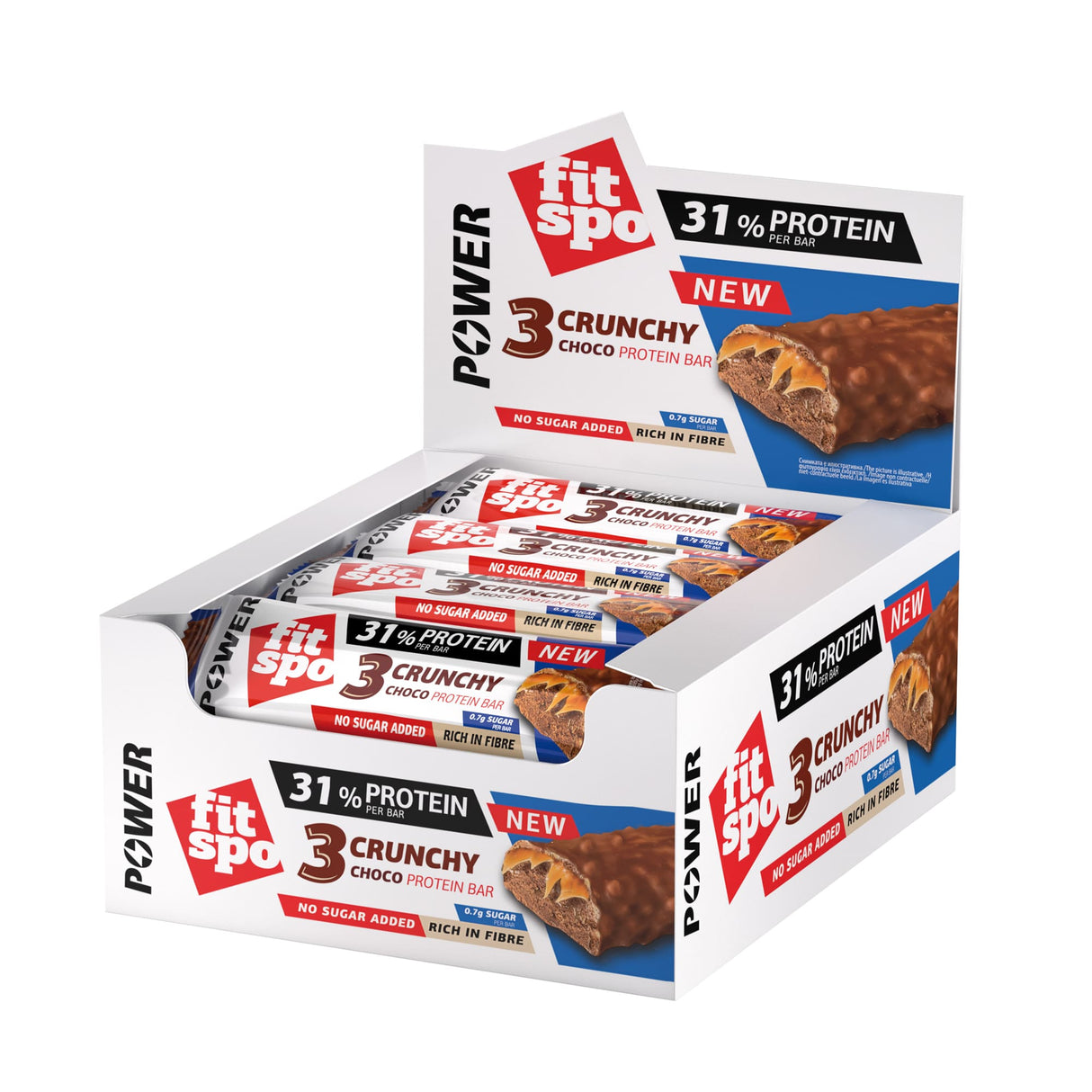 Power Bar Crunchy Chocolate Brownie - 12 x 55 grams