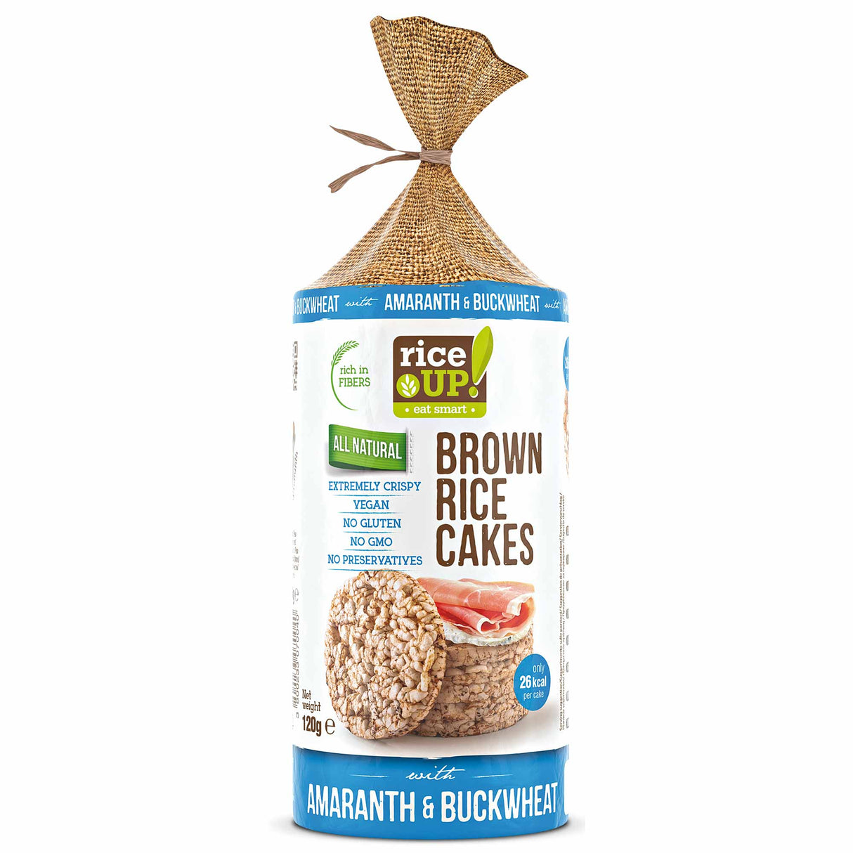 RiceUP! Brown Rice Cakes - 120g - Nutra Best Bulgaria
