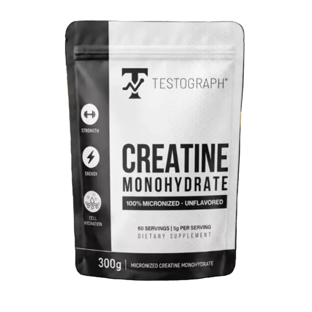 TESTOGRAPH Creatine Monohydrate - 300 грама, 60 дози.
