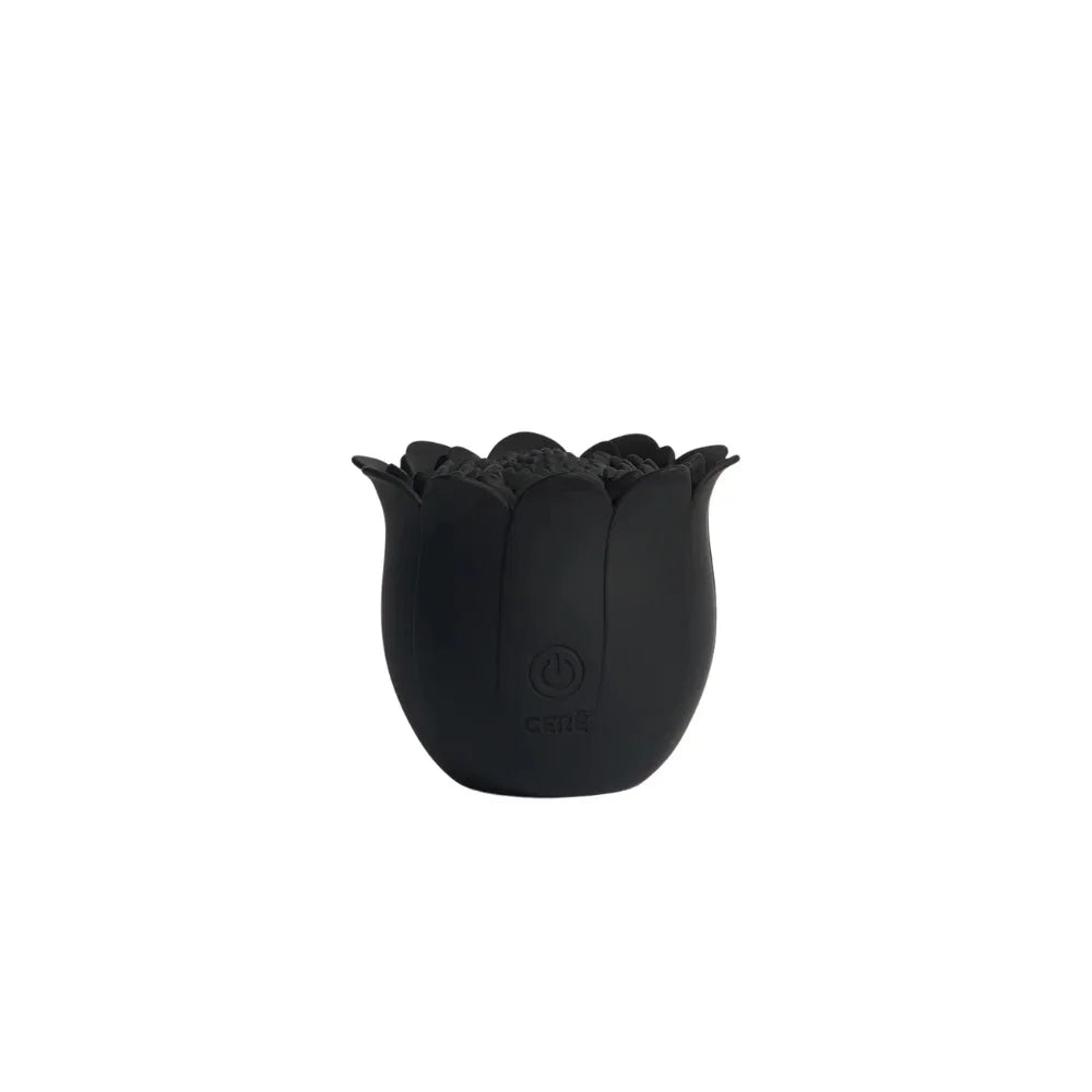 Cere, Diviner, Clit Suckers, Chrysanthemum Vibrator, USB Rechargeable, Medical Silicone, Waterproof, Black