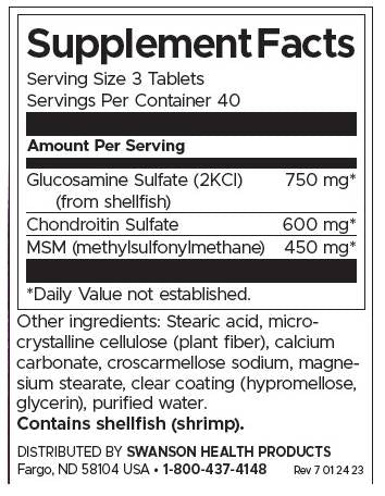 Glucosamine, Chondroitin & MSM - Highest Strength - 120 Таблетки - Feel You