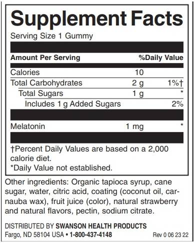 Kids Melatonin Gummies 1 mg | Strawberry 60 Дъвчащи таблетки - Feel You