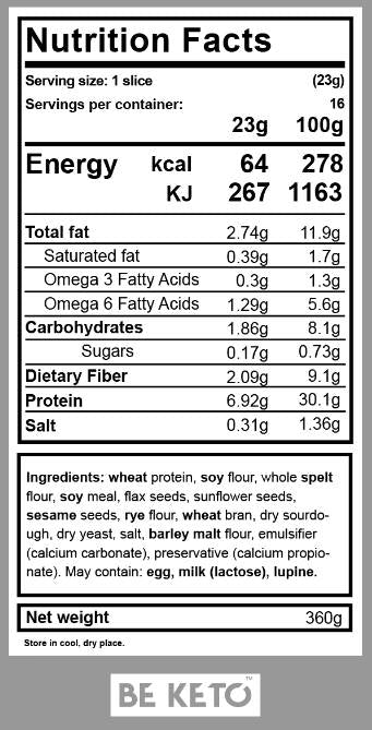 Keto Multigrain Bread - 360 грама - Feel You