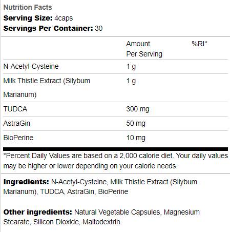 Liver | with TUDCA and Milk Thistle 120 капсули - Feel You