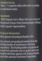 Lion's Mane's Extract Organic 400 mg - 60 капсули