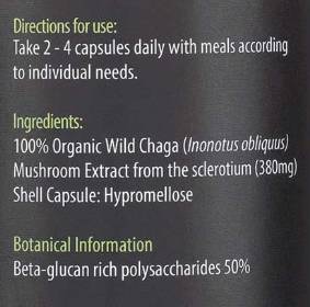 Organic Chaga Extract 380 mg - 60 капсули