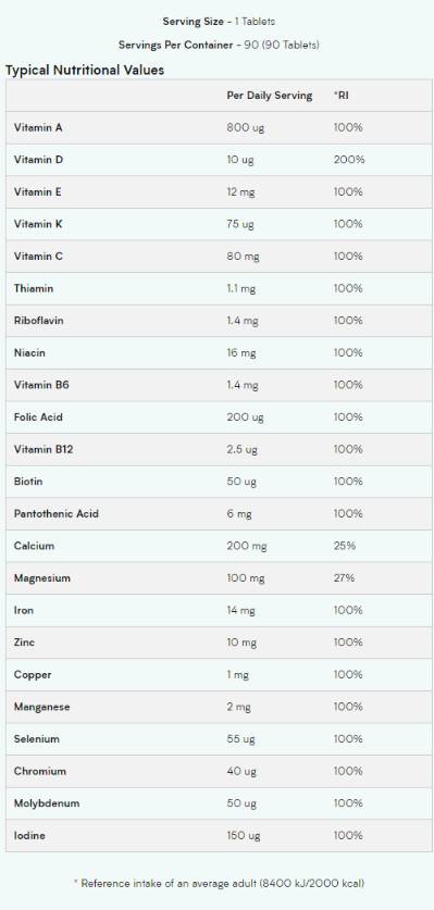 A - Z Multivitamin - 90 Таблетки - Feel You