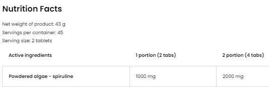 Spiruline - 90 Tablets