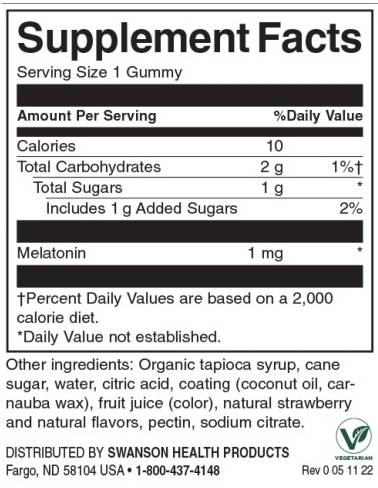 Melatonin Low Dose Gummies 1 mg | Strawberry - 60 Дъвчащи таблетки - Feel You